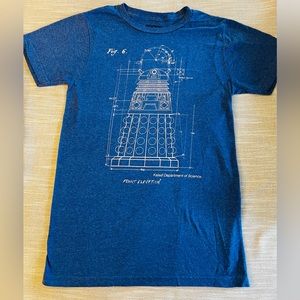 DOCTOR WHO official DALEK blueprint T-shirt Adult XS Small